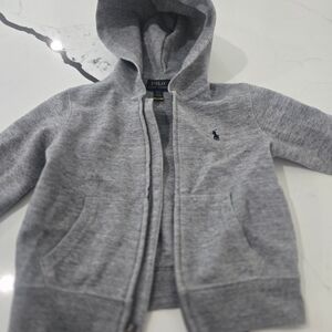 Polo by Ralph Lauren Toddlers Heather Gray Hooded Zip-Up Sweatshirt Size 3T